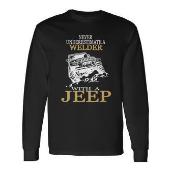 [154] Welder With A Jeep Tshirt Unisex Long Sleeve | Favorety AU